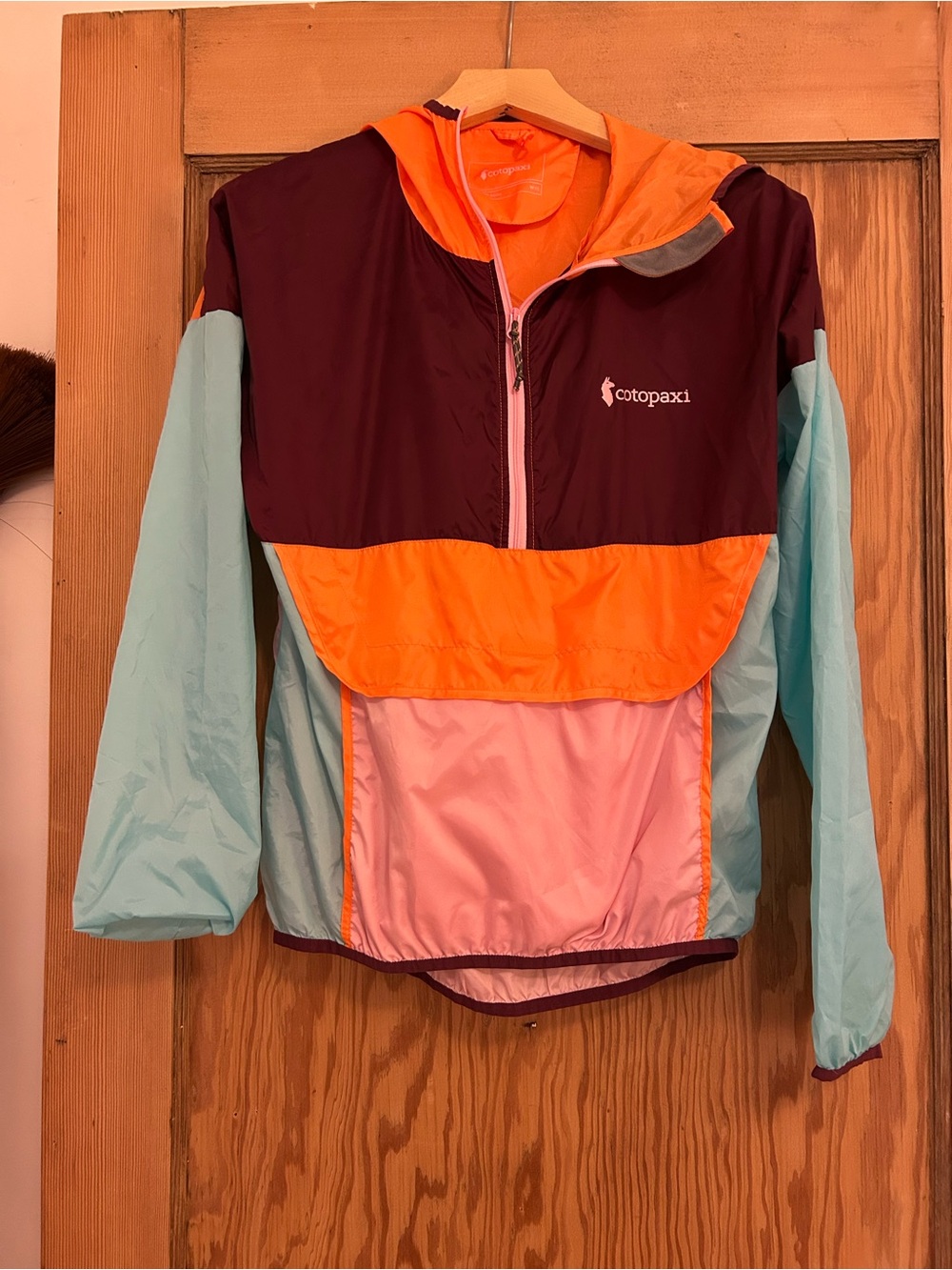 cotopaxi colorblock windbreaker - Orange, Maroon, Pink & Light Blue